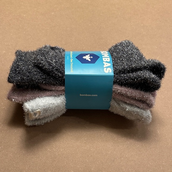 Bombas sparkly 3 pack calf socks.  Black, pink and silver - Picture 10 of 11